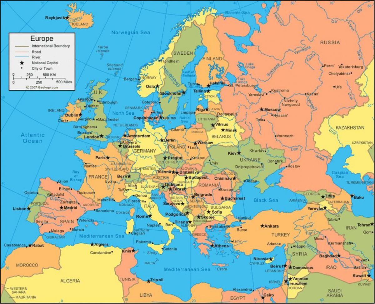 Russia map europe