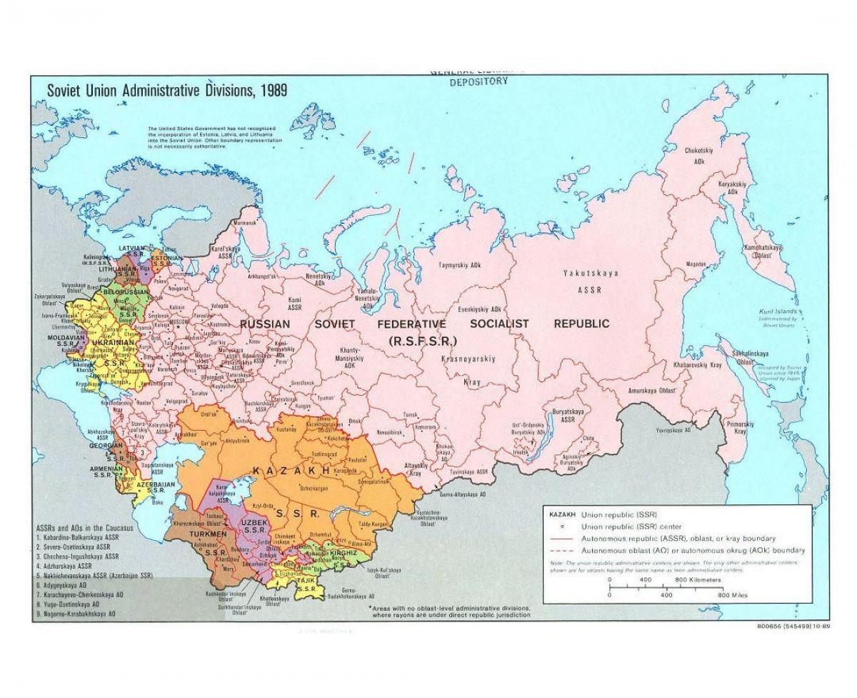 map Soviet union