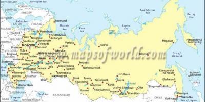 Map of Russia and cities