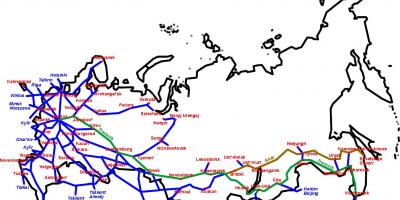 Map of Russian railways