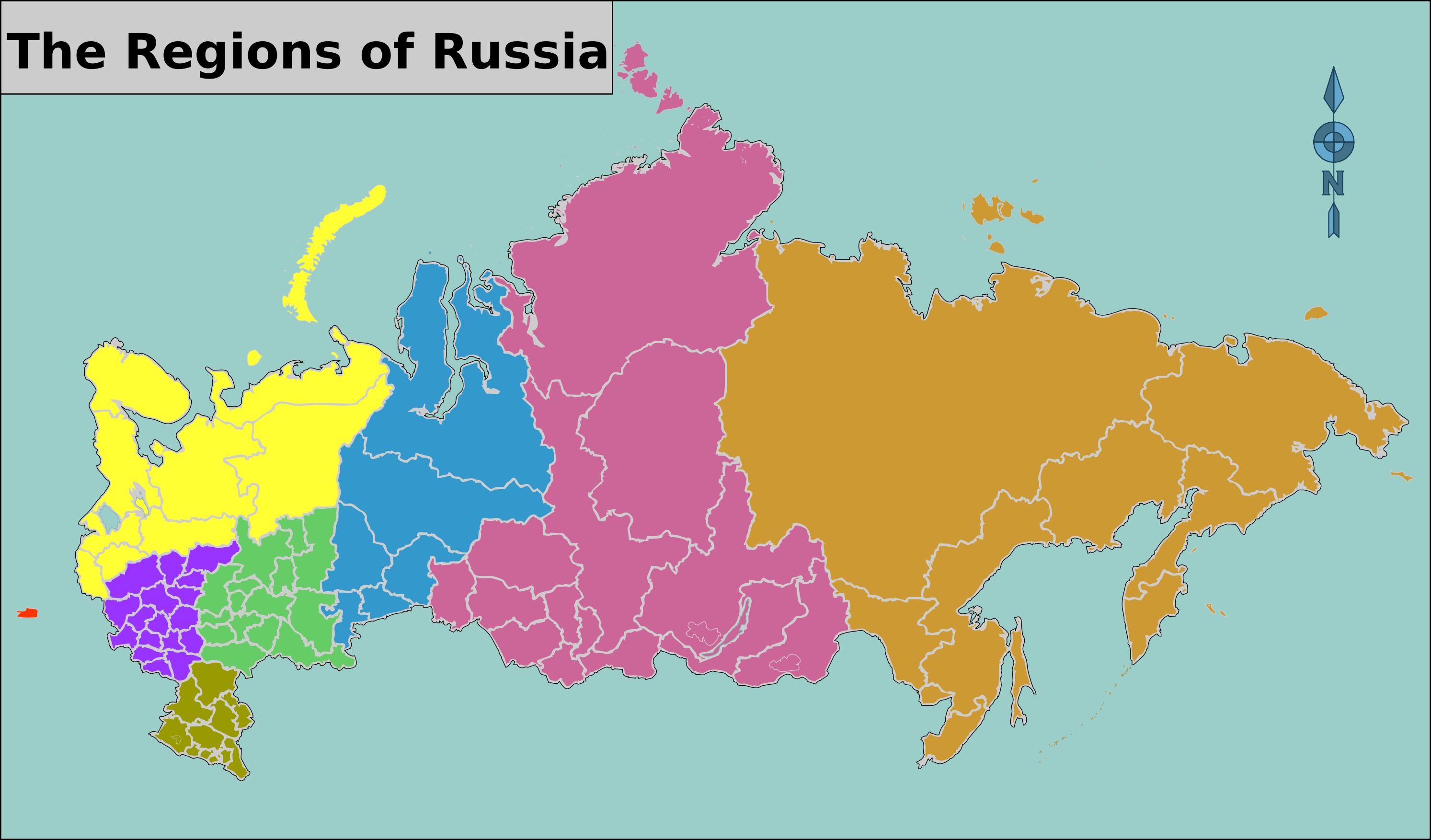 Карта разделения россии