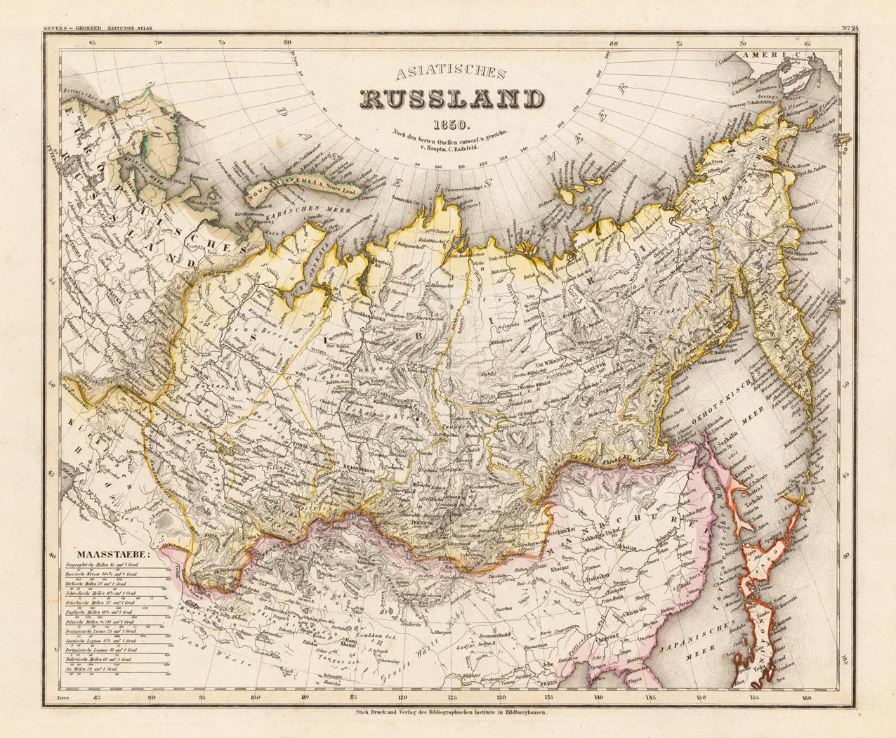 Old Russia map - Old map of Russia (Eastern Europe - Europe)