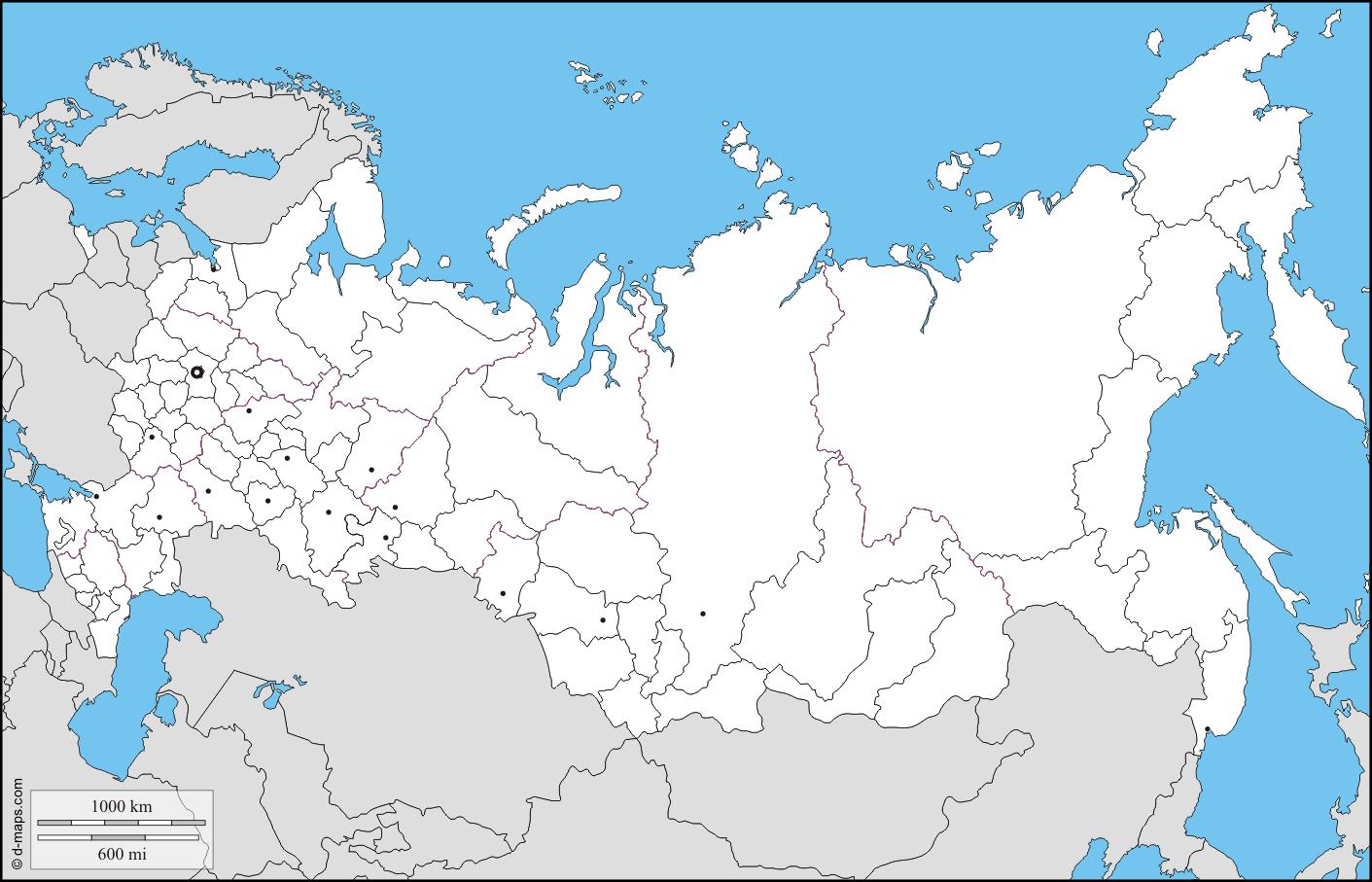 Blank Map Of Russia Blank Russia Map Eastern Europe Europe