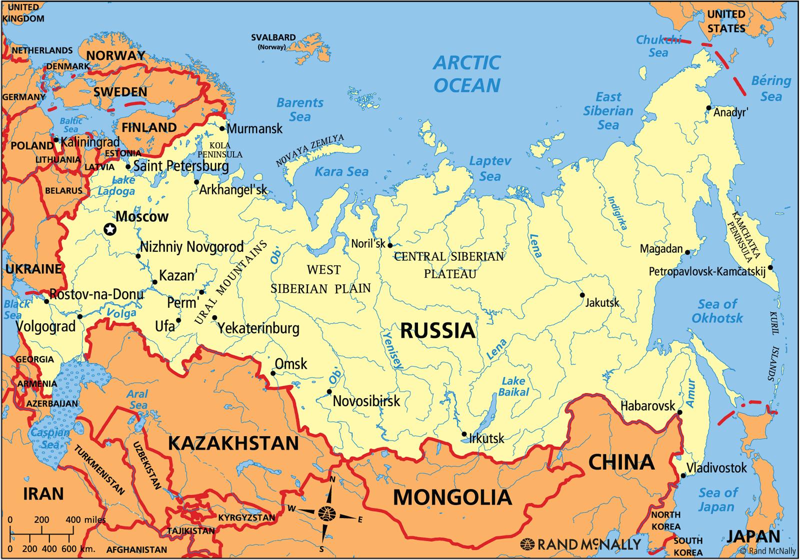 Russia Schools Map Map Of Russia Schools Eastern Europe Europe