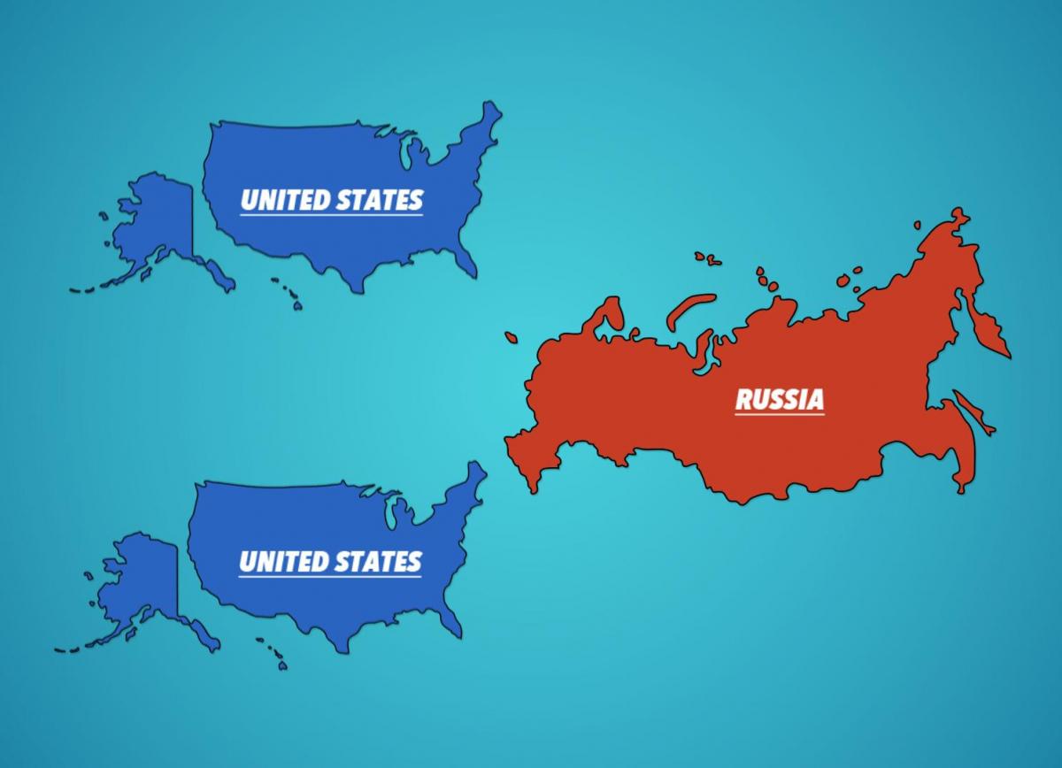 Russia america map