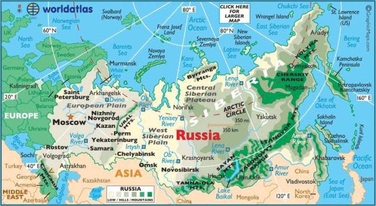 map of eastern Russia