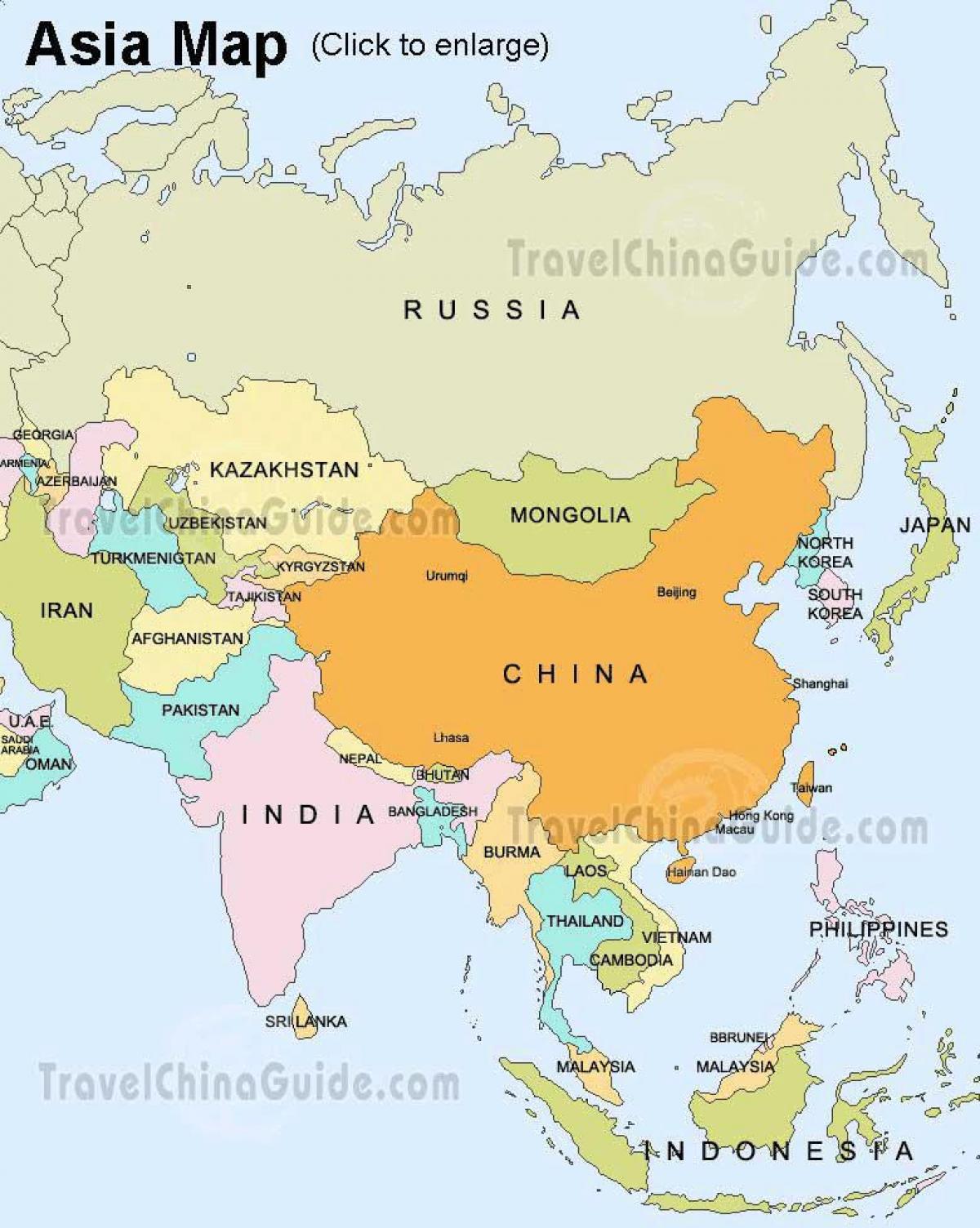 Russia asia map