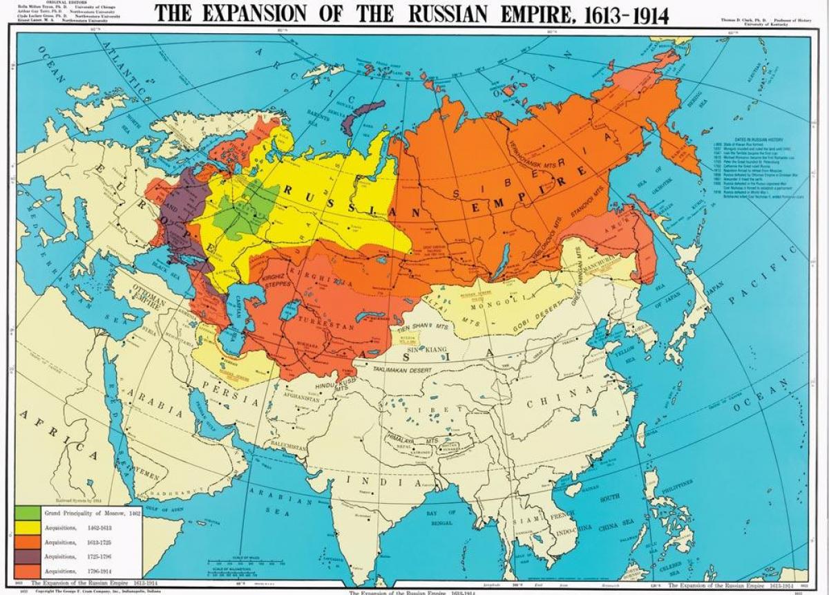 map of Russia 1914
