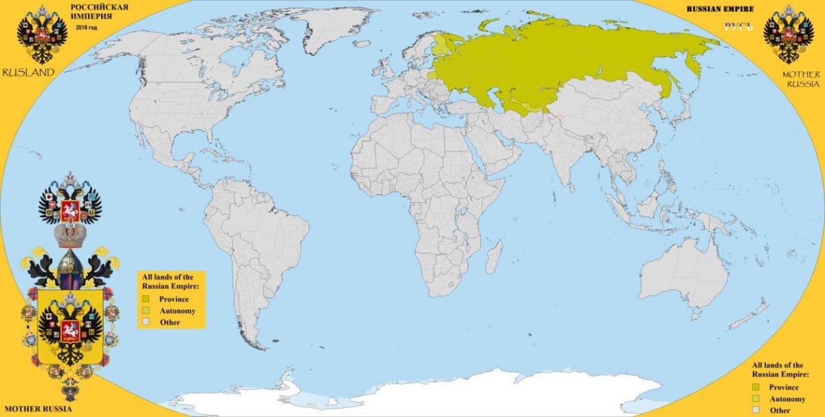 Russia on a map
