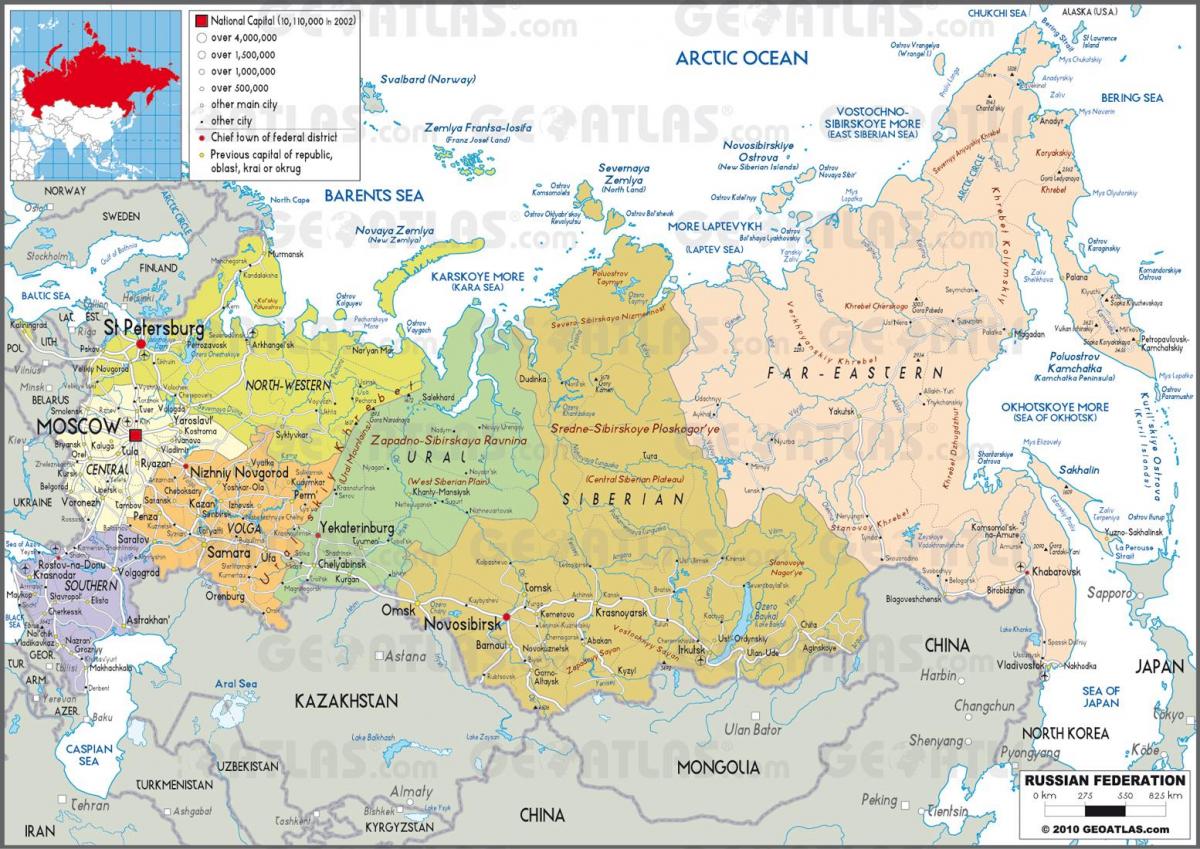 map of Russia states
