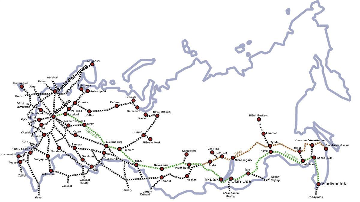 train map Russia