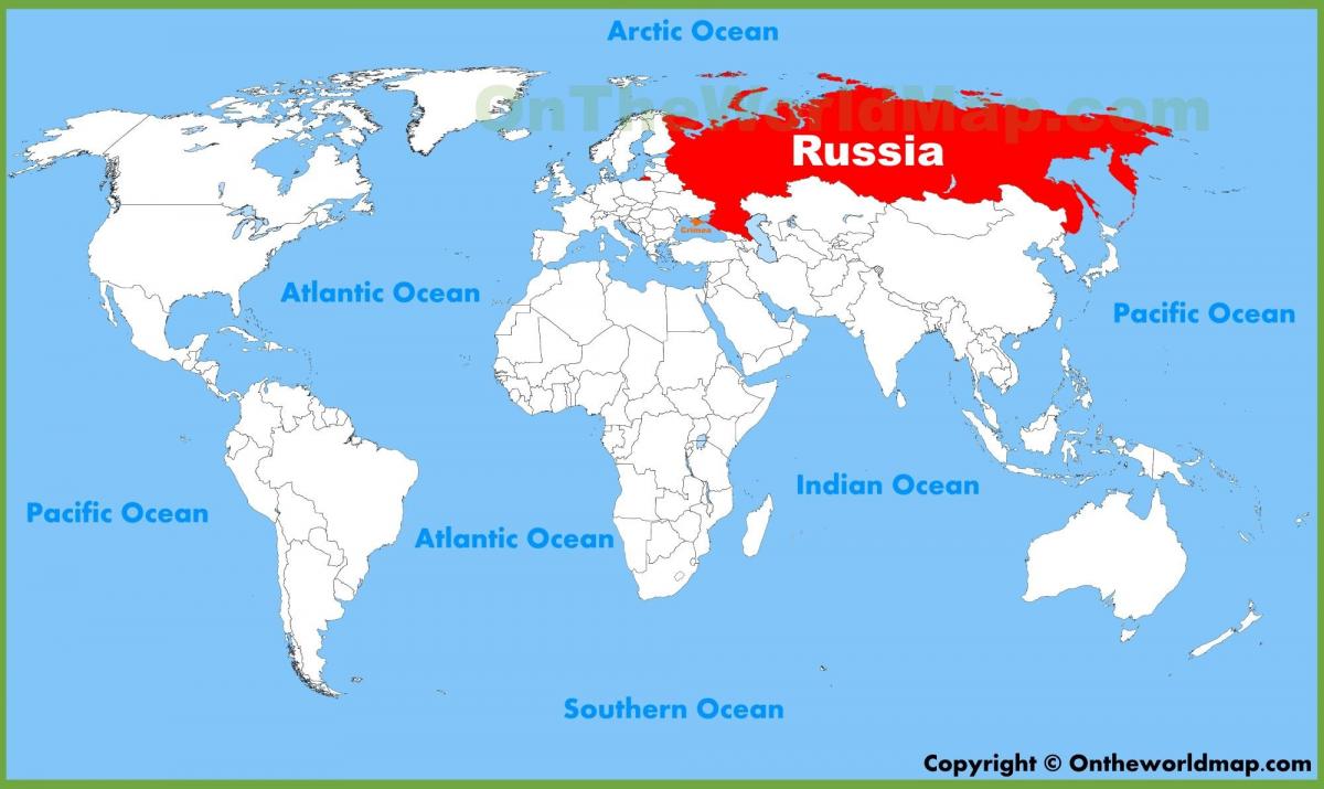 world map of Russia