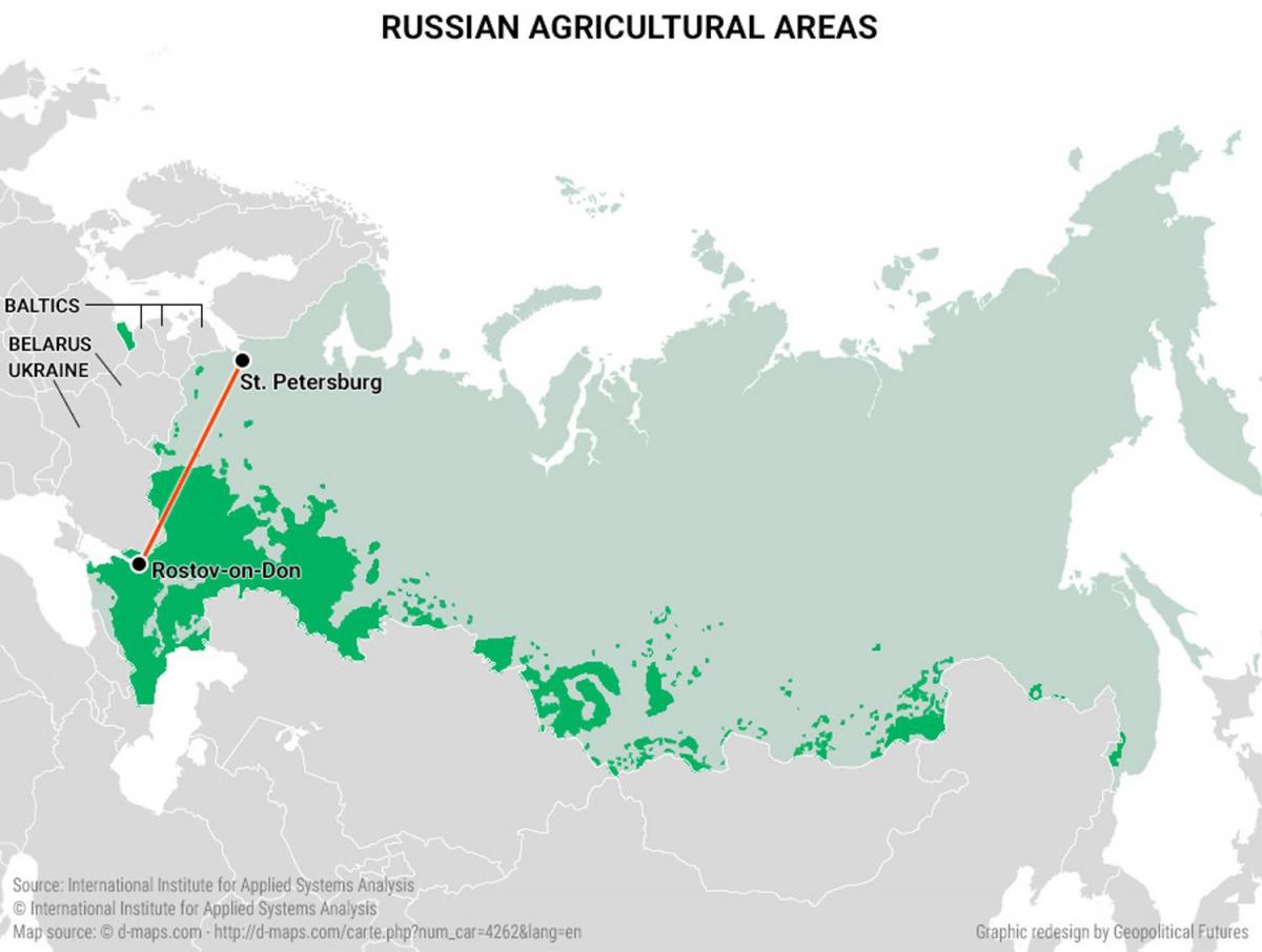 map of Russian agriculture