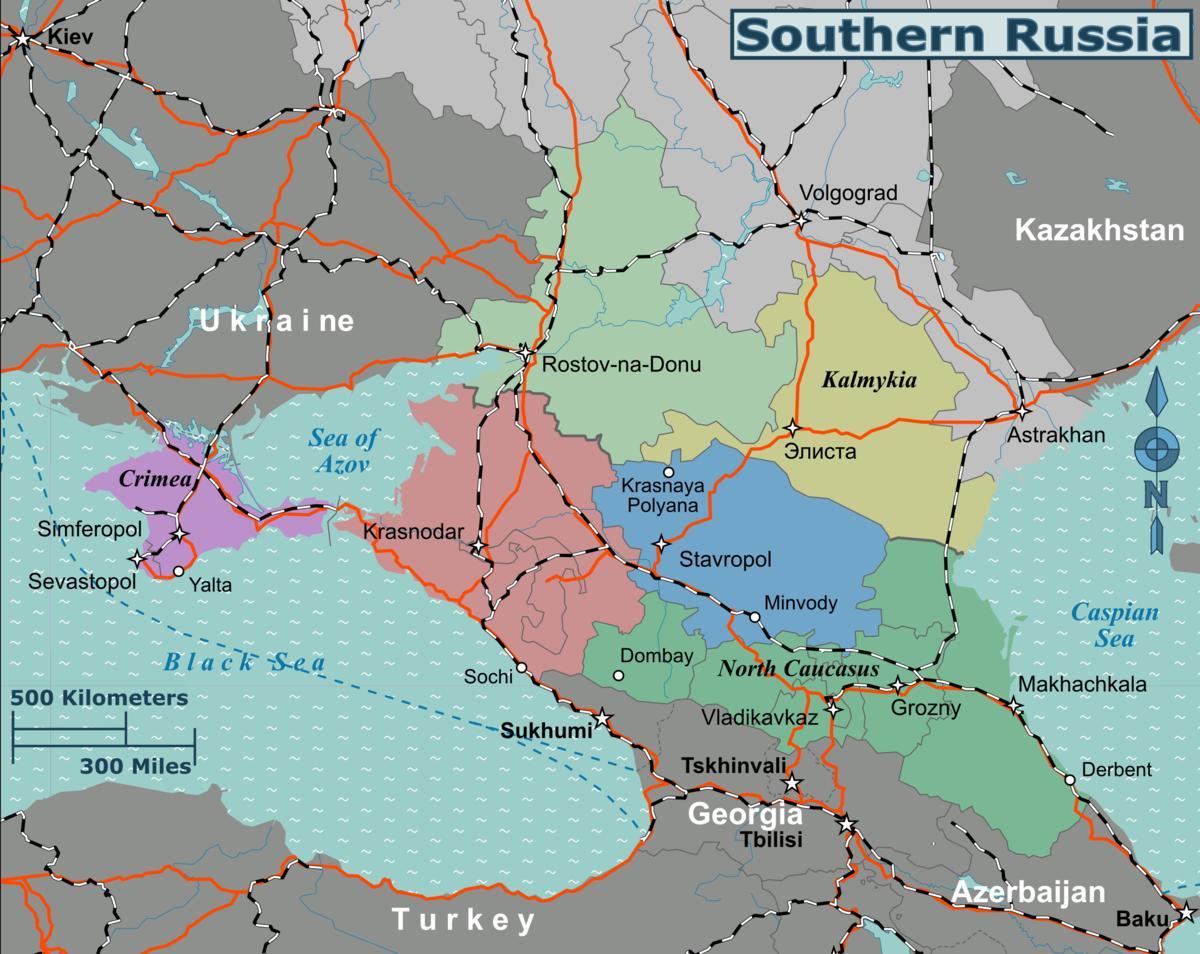 map of southern Russia