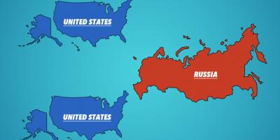 Russia america map