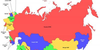 Soviet union on map