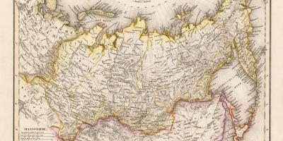 Old map of Russia