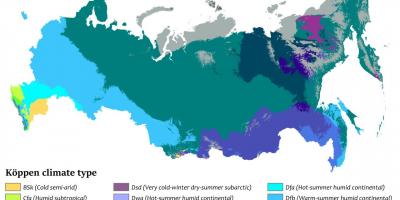 Climate map Russia