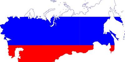 Russia map flag
