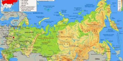 Russian geographical map