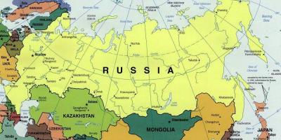 Map of Russia and neighboring countries