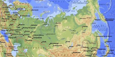 Russia physical features map - Physical features of Russia map (Eastern ...
