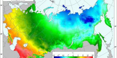 Map of Russia temperature