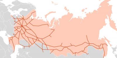Map of Russia transports