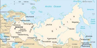Russia border map