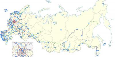 Map of Russian highway