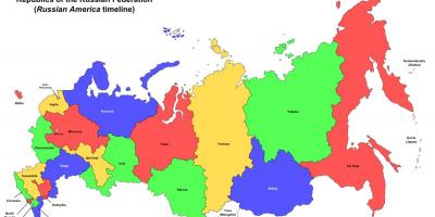 Map of Russian republics