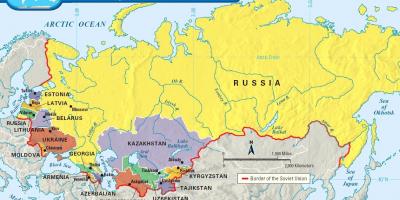 Soviet union on world map