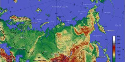 Topographic map Russia